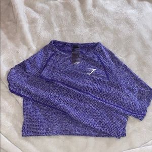 seamless long sleeve crop top